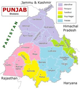 punjab district map