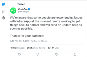 whatsapp ka sarver down kiyo huva 