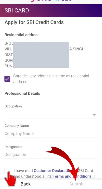 yono sbi credit card apply