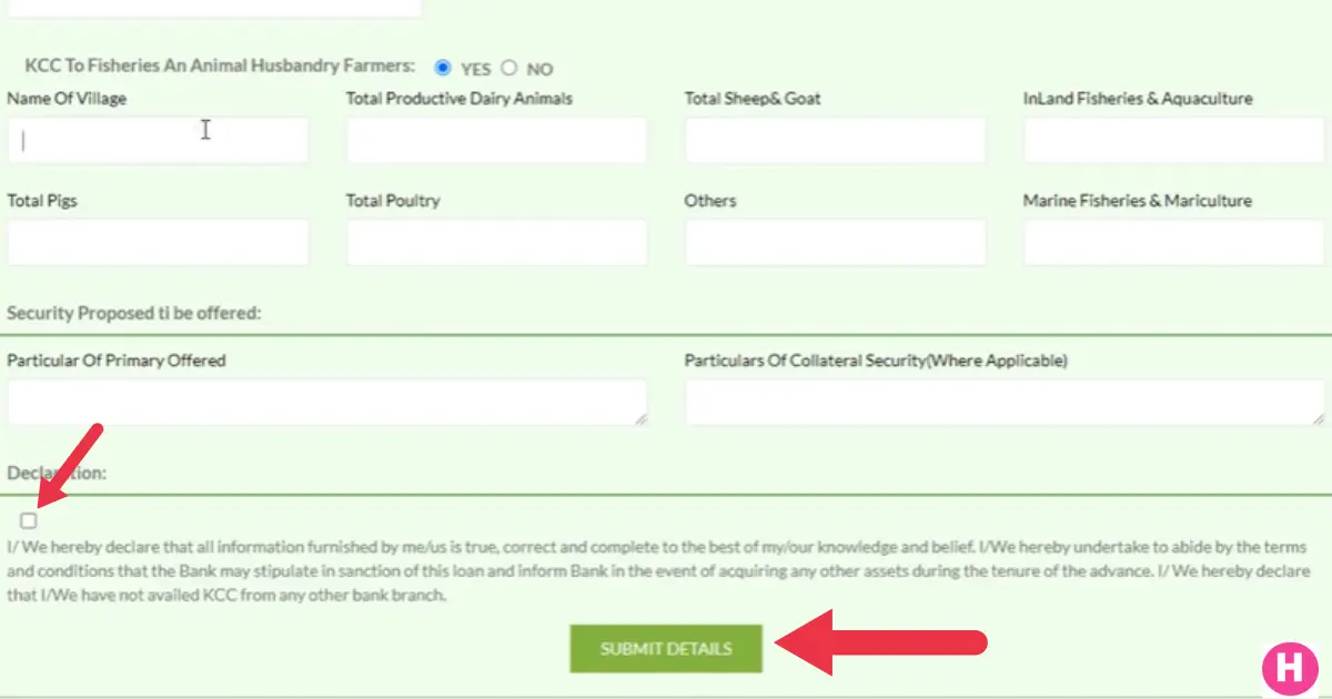 kisan credit card online process