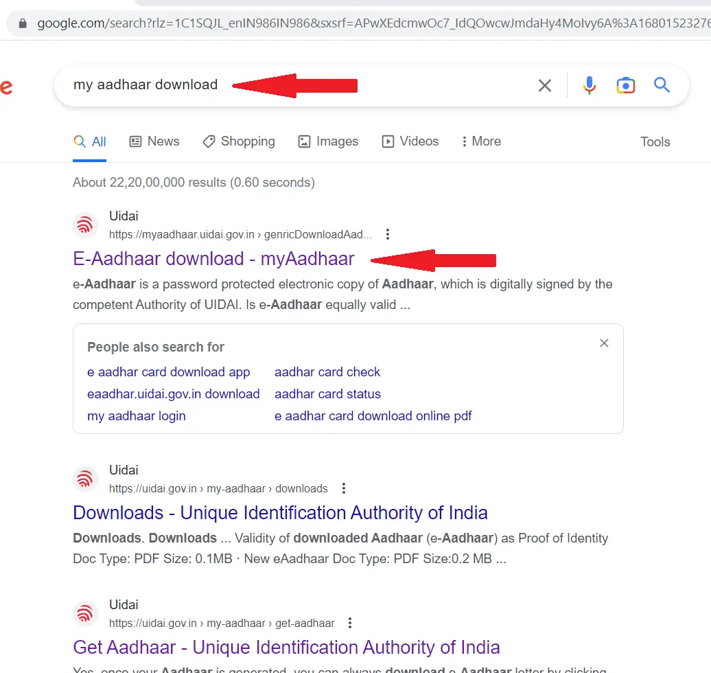 aadhar card download